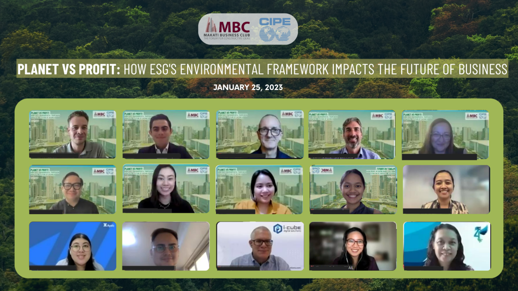 MBC and CIPE Planet vs Profit: How ESG's Environmental Framework Impacts the Future of Business