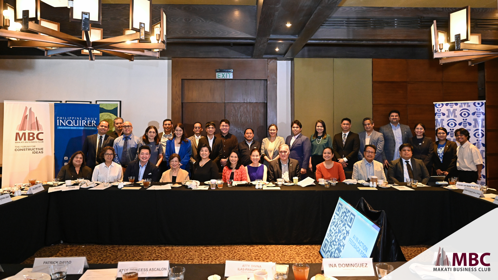 3 MBC-IBM for INQ - Speaker Ida Chao Kho with attendees of MBC and IBM's Roundtable Discussion on AI Governance