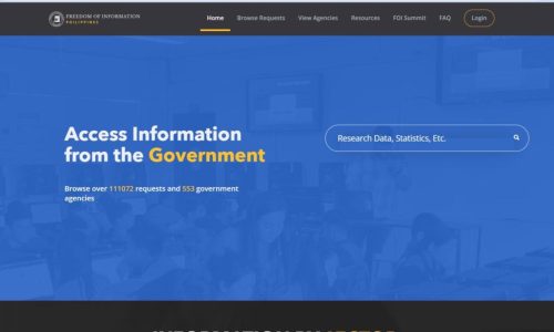 Figure 2 The Philippines’ eFOI portal is an example of a web portal
